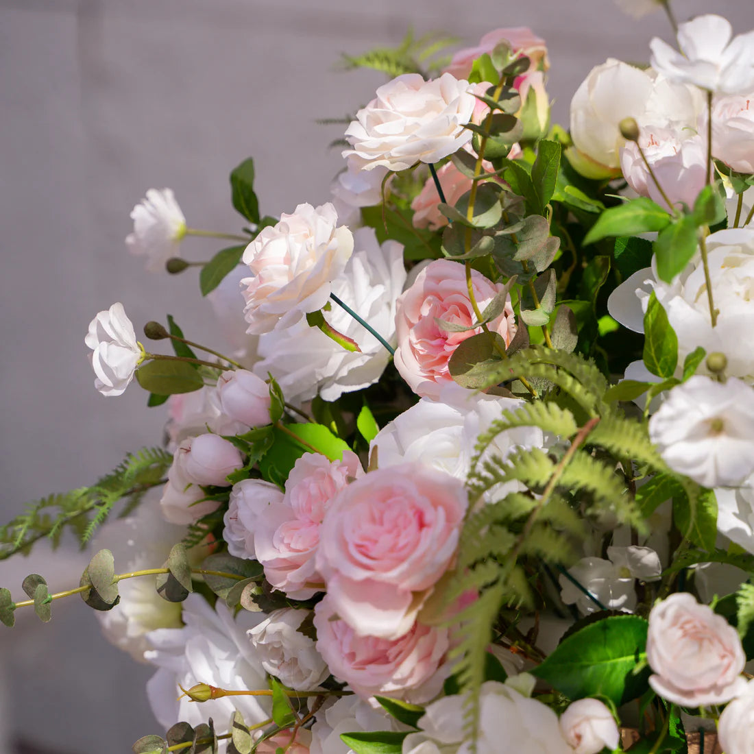 45cm Artificial Pink White Flower Wedding Table Centerpiece